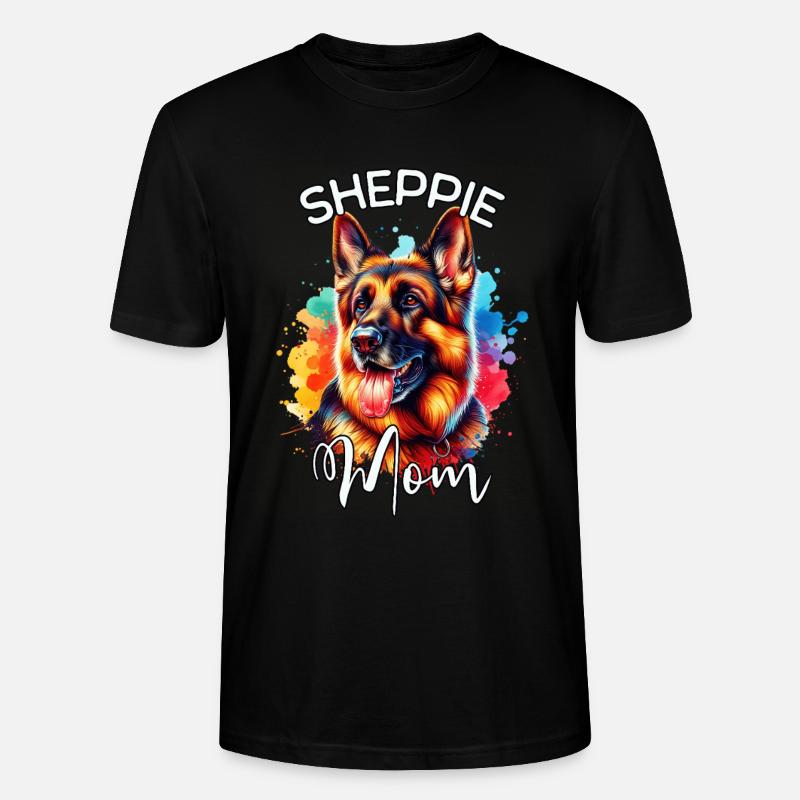 Deutscher Schäferhund Mama - Stanley/Stella Unisex Bio-T-Shirt CRAFTER - Schwarz