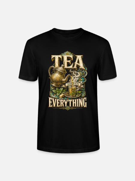 Marokkaner Marokko Tea Solves Everything - Stanley/Stella Unisex Bio-T-Shirt CRAFTER - Schwarz