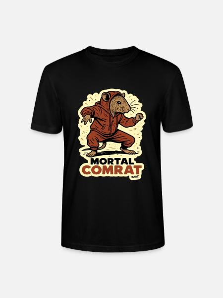 Comrat Rat Fighter Hoodie - Stanley/Stella CRAFTER Unisex Organic T-Shirt - black