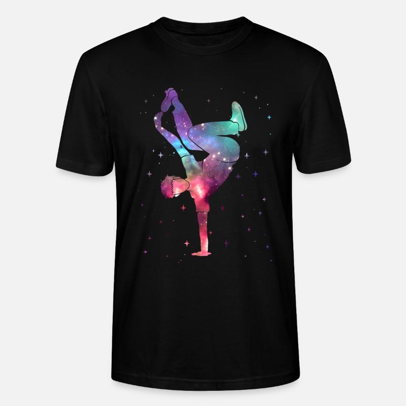 Breakdancing Breakdancer Weltraum Breakdance - Stanley/Stella Unisex Bio-T-Shirt CRAFTER - Schwarz