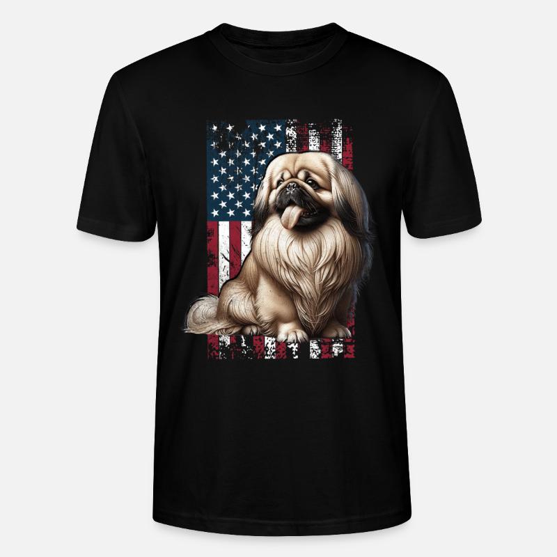 Pékinois américains - T-shirt bio CRAFTER Stanley Stella Unisexe - noir