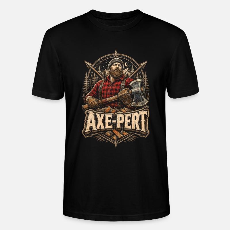 Bûcheron Bûcheron Bûcheron Hache-Pert - T-shirt bio CRAFTER Stanley Stella Unisexe - noir