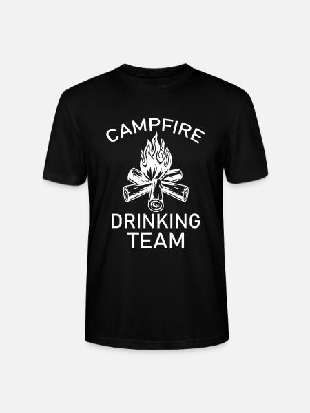 Campfire Drinking Team Retro Outdoor-Wochenendgeschenk - Stanley/Stella Unisex Bio-T-Shirt CRAFTER - Schwarz