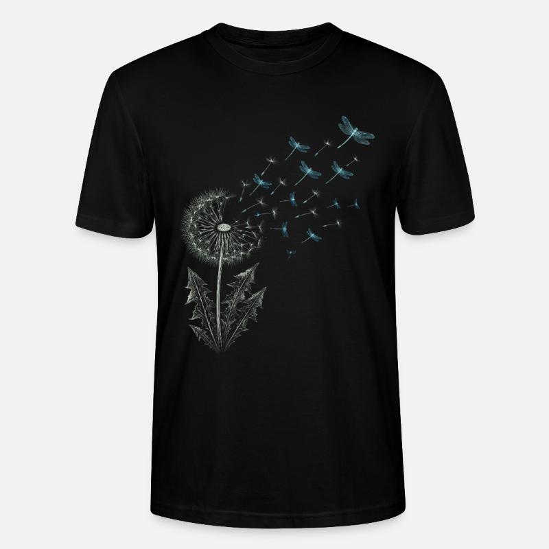 Pusteblume mit Libellen - Stanley/Stella Unisex Bio-T-Shirt CRAFTER - Schwarz