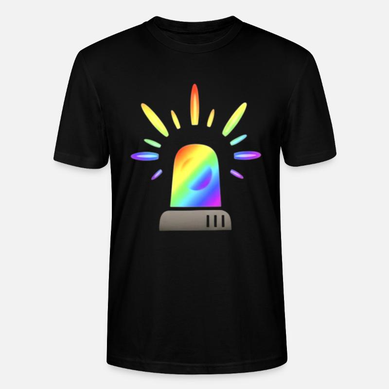 Regenbogen Sirene Warnleuchte - Stanley/Stella Unisex Bio-T-Shirt CRAFTER - Schwarz