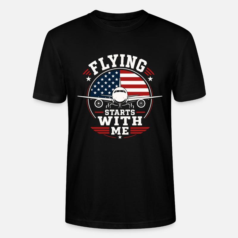 Flugzeug Mechanik Luftfahrt Technik - Stanley/Stella Unisex Bio-T-Shirt CRAFTER - Schwarz