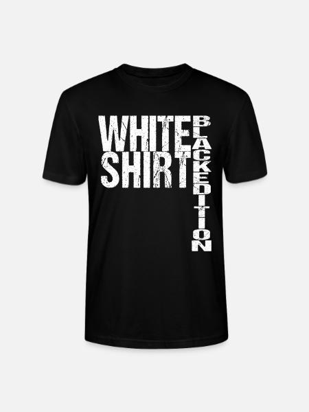 White Shirt Black Edition Funny Saying - Stanley/Stella CRAFTER Unisex Organic T-Shirt - black