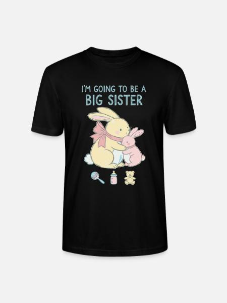 Kønsafsløring babyshower storesøsterbaby - Stanley Stella CRAFTER unisex økologisk-T-shirt - sort