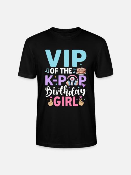 VIP de la fille d’anniversaire K-Pop - T-shirt bio CRAFTER Stanley Stella Unisexe - noir