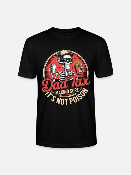 Dad Tax Skeleton Snack Tee - Stanley/Stella CRAFTER Unisex Organic T-Shirt - black