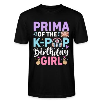 Prima of The K-Pop Birthday Girl - Stanley/Stella Unisex Bio-T-Shirt CRAFTER - Schwarz - Vorne - Alina (178cm) & Michal (187cm)