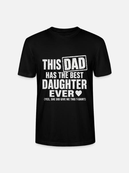 Papa hat die beste Tochter - Stanley/Stella Unisex Bio-T-Shirt CRAFTER - Schwarz