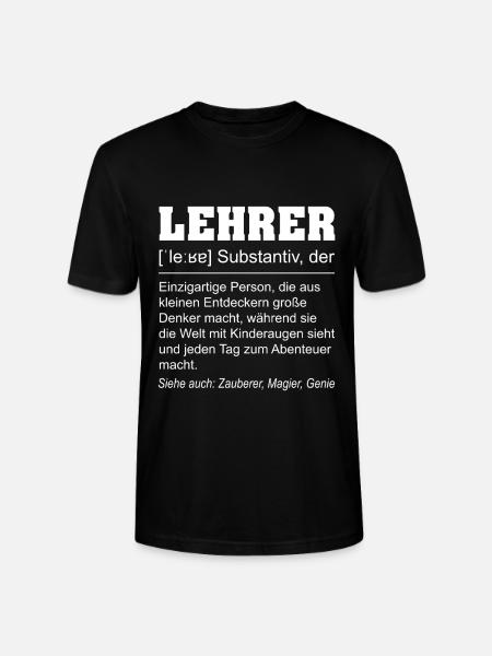 Lustige Lehrer Definition Spruch Geschenkidee - Stanley/Stella Unisex Bio-T-Shirt CRAFTER - Schwarz