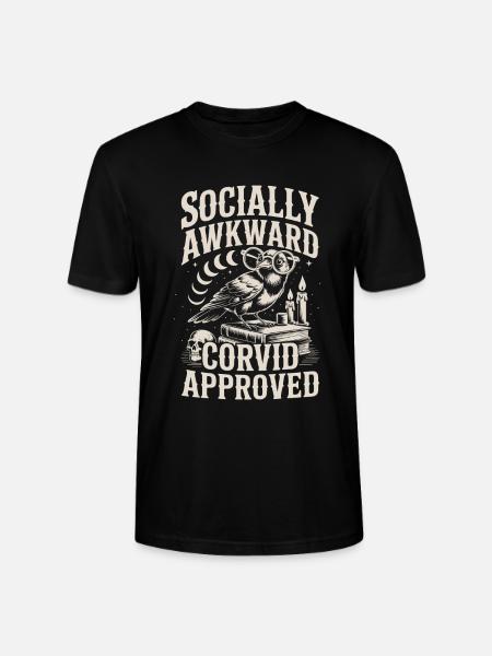Socially Awkward Owls Design - Stanley/Stella CRAFTER Unisex Organic T-Shirt - black