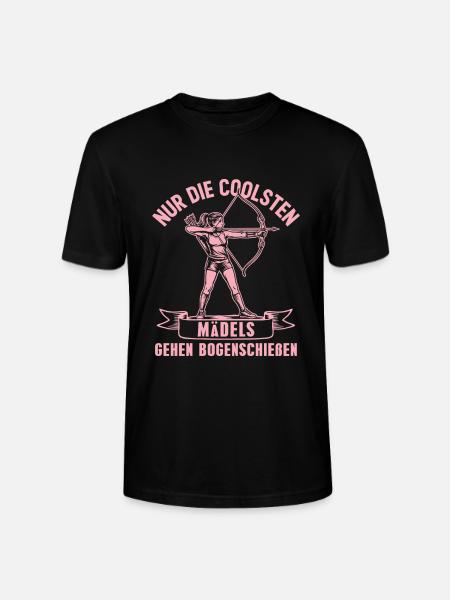 Bogensport Pfeil & Bogen Mädels Bogenschießen - Stanley/Stella Unisex Bio-T-Shirt CRAFTER - Schwarz