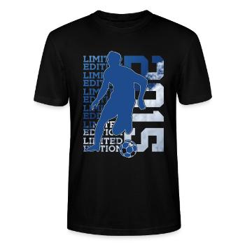 LIMITED EDITION 2015 FUßBALL 11. GEBURTSTAG - Stanley/Stella Unisex Bio-T-Shirt CRAFTER - Schwarz - Vorne - Alina (178cm) & Michal (187cm)