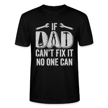 Papa, Dad, Vater, Vatertag, Reparieren - Stanley/Stella Unisex Bio-T-Shirt CRAFTER - Schwarz - Vorne - Alina (178cm) & Michal (187cm)