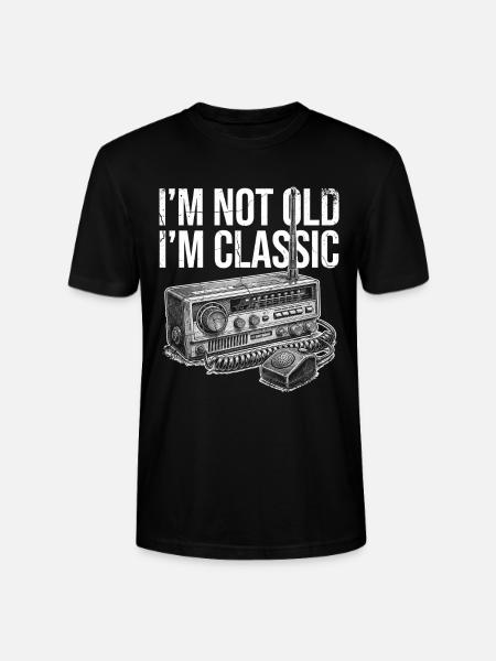 Not Old, I'm Classic Radio - Stanley/Stella CRAFTER Unisex Organic T-Shirt - black