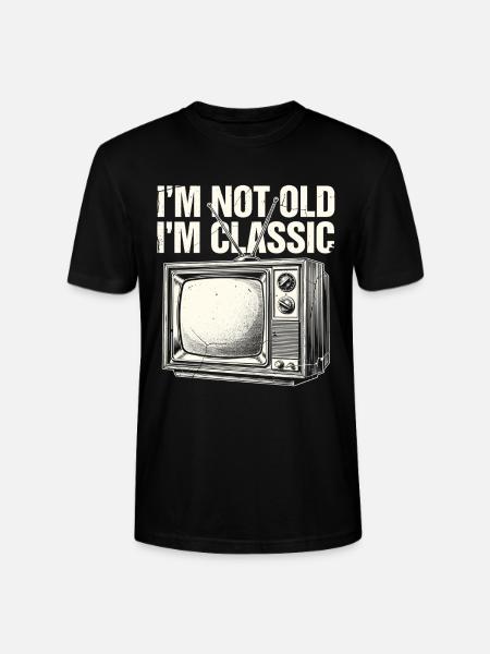 Classic TV Nostalgia Tee - Stanley/Stella CRAFTER Unisex Organic T-Shirt - black