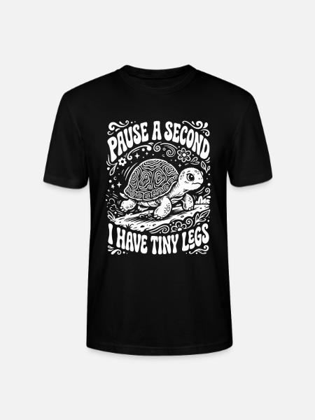 Tiny Legs Pause Funny Saying - Stanley/Stella CRAFTER Unisex Organic T-Shirt - black