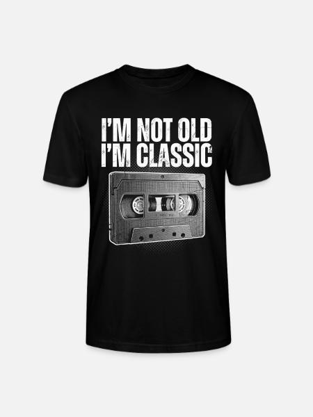 Not Old, Just Classic Cassette - Stanley/Stella CRAFTER Unisex Organic T-Shirt - black