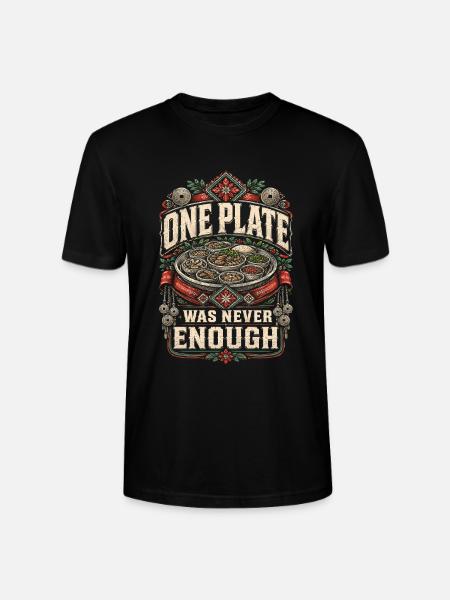 Hmong One Plate Was Never Enough - Stanley/Stella CRAFTER Unisex Organic T-Shirt - black