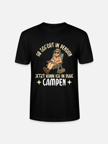 Pensionärin in Ruhe Campen Pensionierung - Stanley/Stella Unisex Bio-T-Shirt CRAFTER - Schwarz