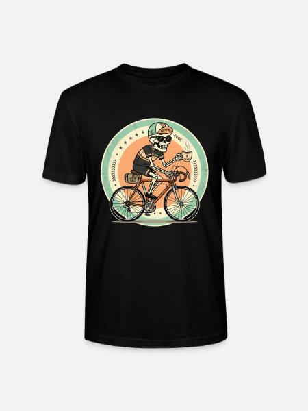 Caffeine Cruise Radfahrer Kaffee - Stanley/Stella Unisex Bio-T-Shirt CRAFTER - Schwarz