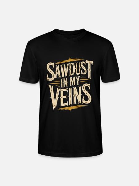 Ébéniste Sciure dans mes veines Menuisier - T-shirt bio CRAFTER Stanley Stella Unisexe - noir