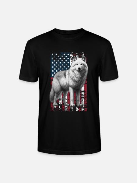 Arctic Wolf US Polarwolf - Stanley/Stella CRAFTER Unisex Organic T-Shirt - black