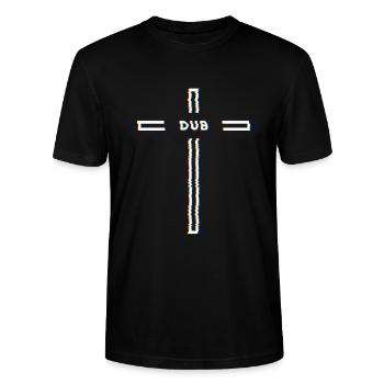 Croix Dub – Musik-Dub-Reggae-Soundsystem kostenlos - Stanley/Stella Unisex Bio-T-Shirt CRAFTER - Schwarz - Vorne - Alina (178cm) & Michal (187cm)