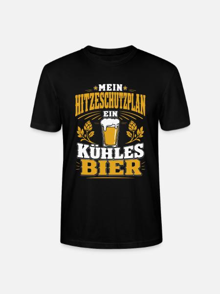 Mein Hitzeschutzplan Ein Kühles Bier - Stanley/Stella Unisex Bio-T-Shirt CRAFTER - Schwarz