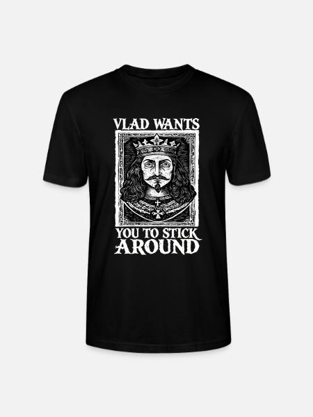 Vlad veut que tu restes - T-shirt bio CRAFTER Stanley Stella Unisexe - noir