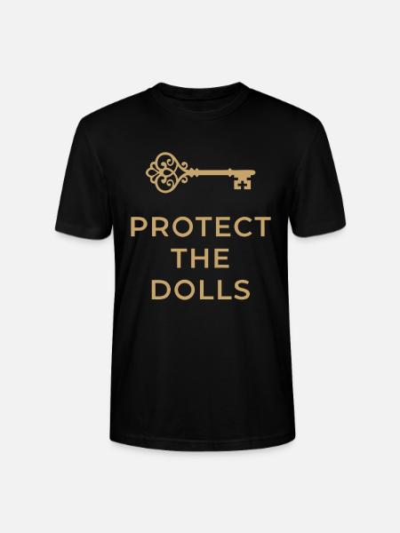 Protect The Dolls Key Gold - Stanley/Stella CRAFTER Unisex Organic T-Shirt - black