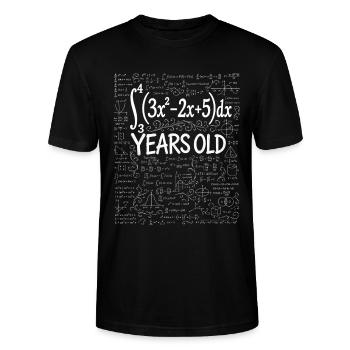 35e Anniversaire Calcul Intégral Math Geek Drôle - T-shirt bio CRAFTER Stanley Stella Unisexe - noir - Devant - Alina (178cm) & Michal (187cm)