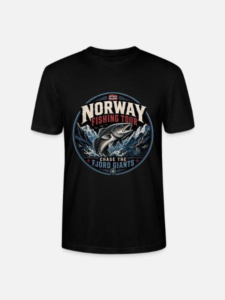 Norwegen Angeln - Stanley/Stella Unisex Bio-T-Shirt CRAFTER - Schwarz