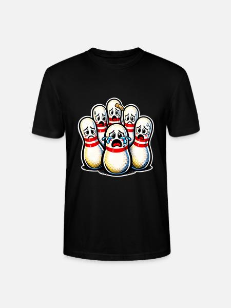 Bowling Pins - Stanley/Stella CRAFTER Unisex Organic T-Shirt - black