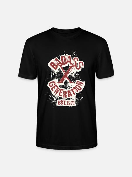 Badass Generation X 1971 - Stanley/Stella Unisex Bio-T-Shirt CRAFTER - Schwarz