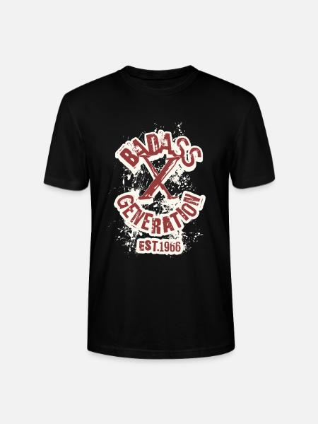 Badass Generation X 1966 - Stanley/Stella CRAFTER Unisex Organic T-Shirt - black