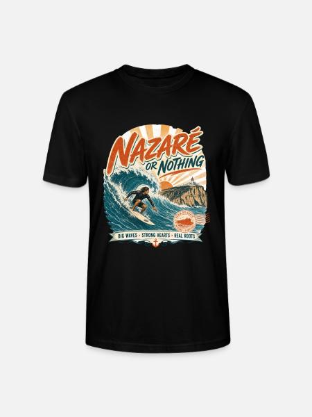 Nazaré Surfen - Stanley/Stella Unisex Bio-T-Shirt CRAFTER - Schwarz