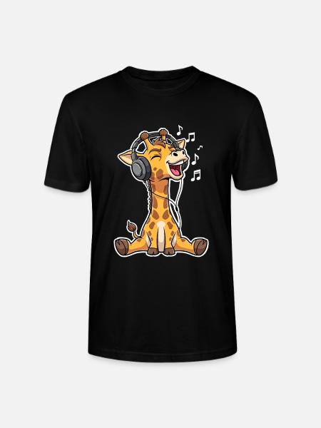 Musik Giraffe - Stanley/Stella Unisex Bio-T-Shirt CRAFTER - Schwarz