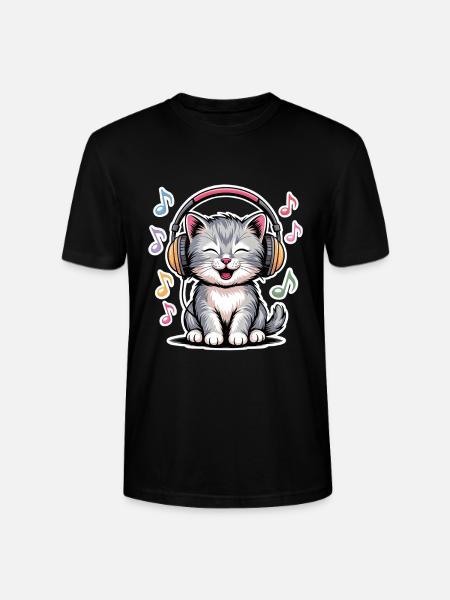 Musik Katze - Stanley/Stella Unisex Bio-T-Shirt CRAFTER - Schwarz