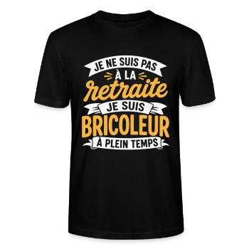 Bricolage Cadeau humour personnalisé - T-shirt bio CRAFTER Stanley Stella Unisexe - noir - Devant - Alina (178cm) & Michal (187cm)