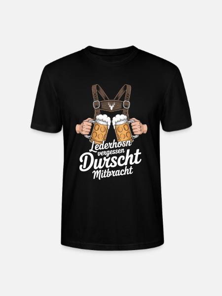 Lederhosn vergessen – Durscht Mitbracht - Stanley/Stella Unisex Bio-T-Shirt CRAFTER - Schwarz