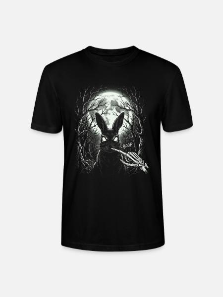 Skelettboop, gruselig, niedlich, Hasen, Goth, - Stanley/Stella Unisex Bio-T-Shirt CRAFTER - Schwarz
