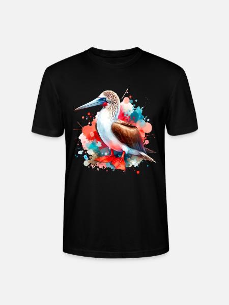 Rotfusstölpel Motiv - Stanley/Stella Unisex Bio-T-Shirt CRAFTER - Schwarz