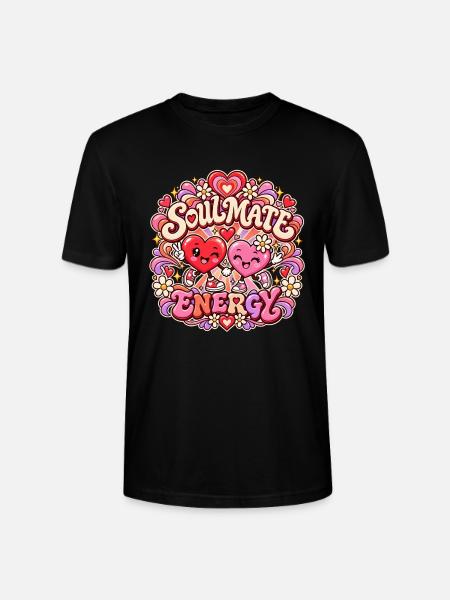 Soulmate Energy – Süße Herzfreunde - Stanley/Stella Unisex Bio-T-Shirt CRAFTER - Schwarz