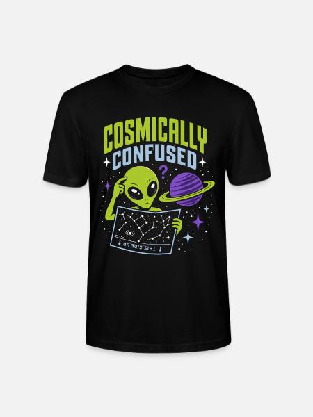 Cosmically Confused – Verwirrter Alien - Stanley/Stella Unisex Bio-T-Shirt CRAFTER - Schwarz
