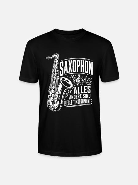 Saxophon | alles andere sind Begleitinstrumente - Stanley/Stella Unisex Bio-T-Shirt CRAFTER - Schwarz
