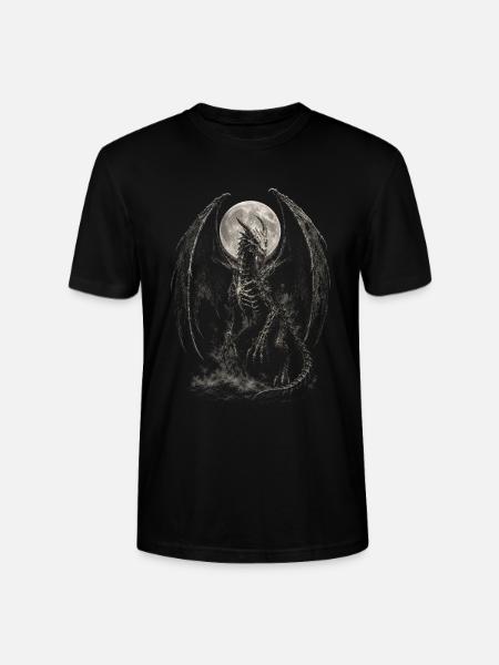Skelett Drache Fantasy - Stanley/Stella Unisex Bio-T-Shirt CRAFTER - Schwarz